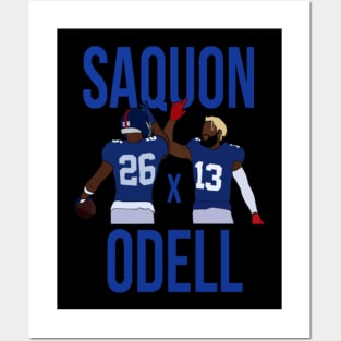 Saquon Barkley and Odell Beckham Jr Saquon x Odell - New York Giants Posters and Art